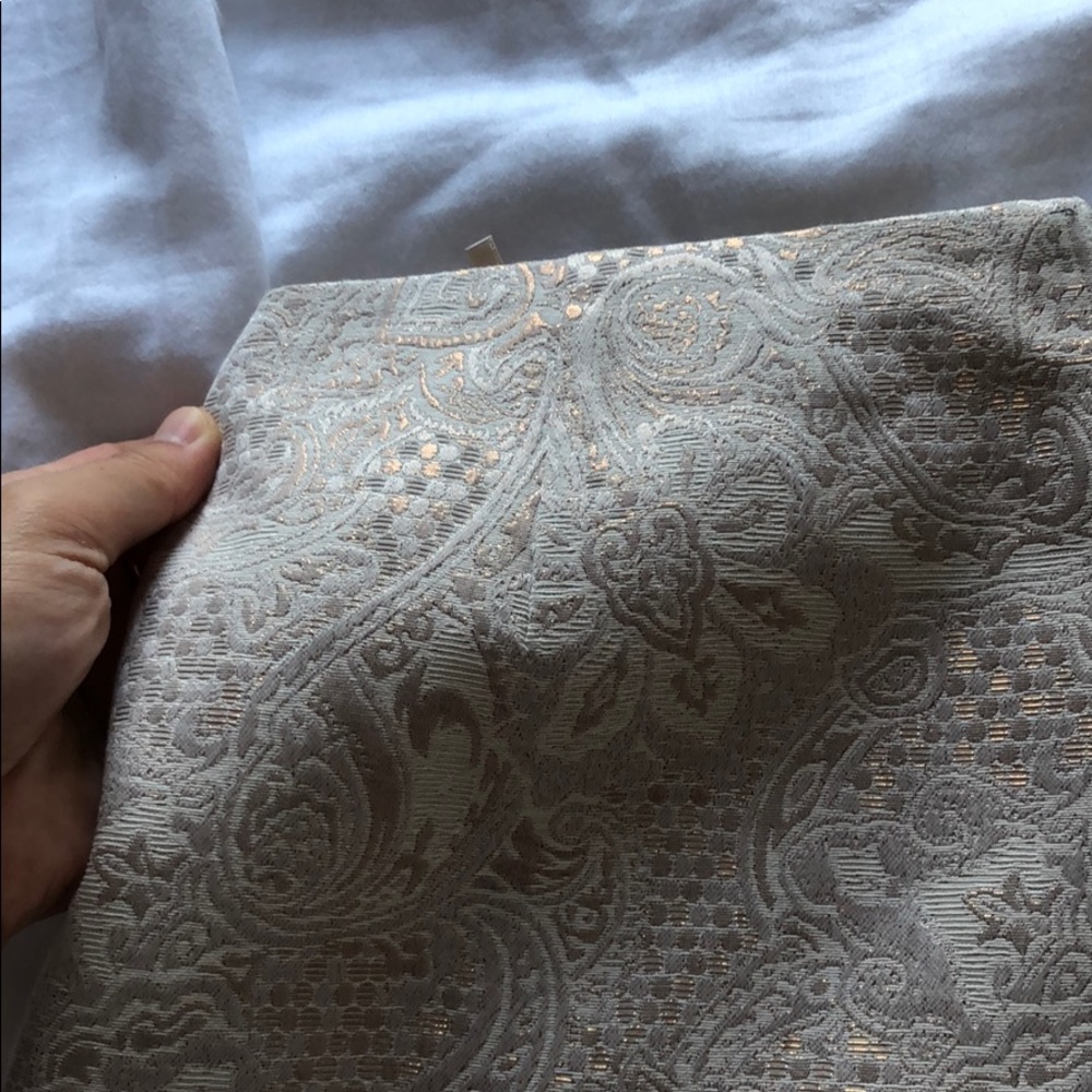 J. Crew Metallic Rose Gold Skirt